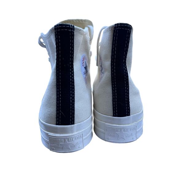 NEW Converse Chuck Taylor All Star 70 Hi‎ x Comme des Garcons PLAY White M4 W6 - Picture 4 of 10